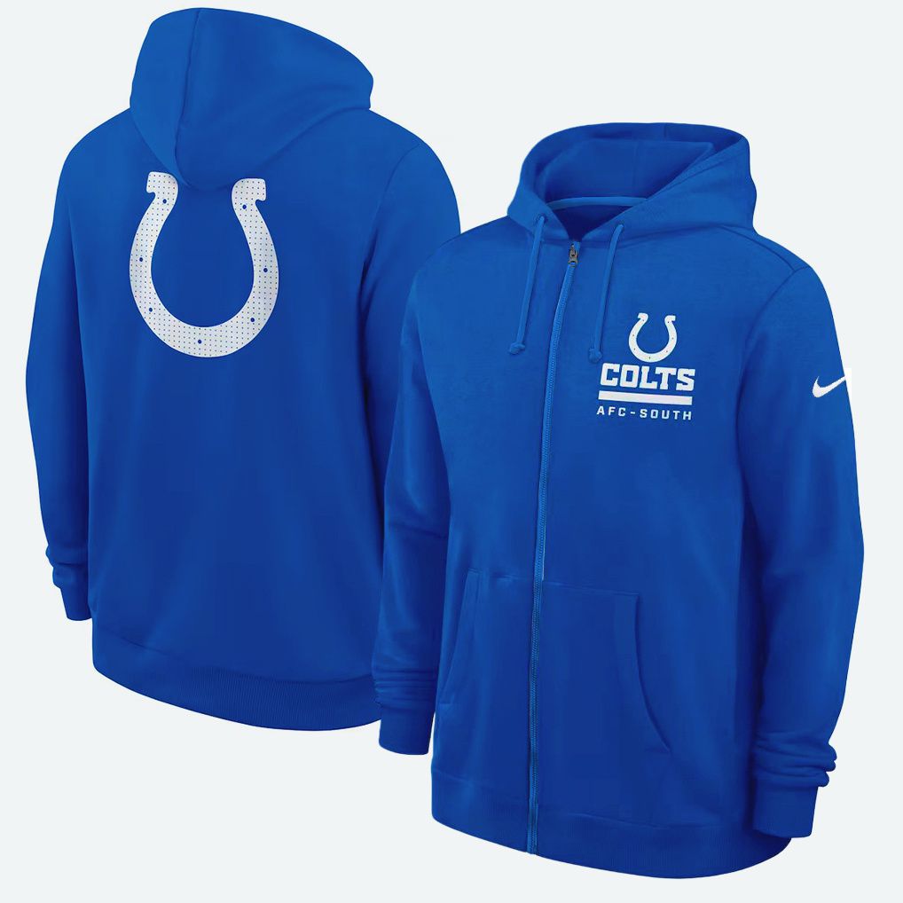 Men 2026 NFL Indianapolis Colts zip-up hoodie Blue 01-0